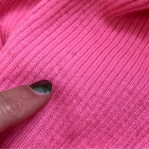 Banana Republic merino wool lightweight cardigan retro classic barbie pink S - Picture 7 of 8